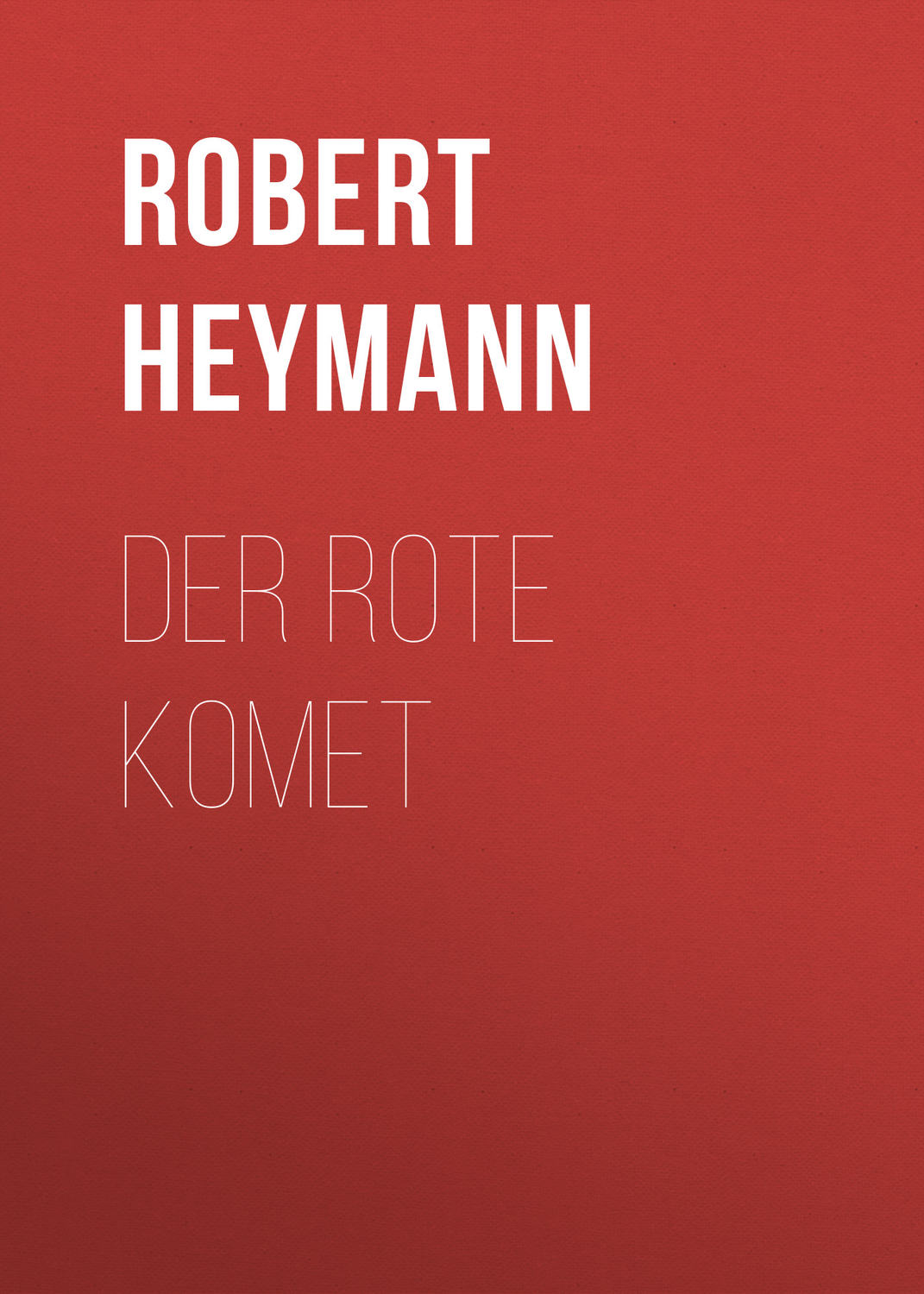 Обложка книги «Der rote Komet»
