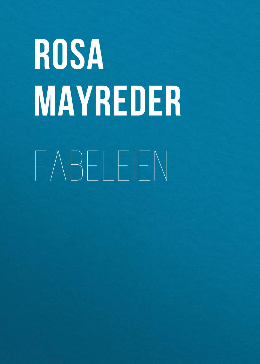 Обложка книги «Fabeleien»