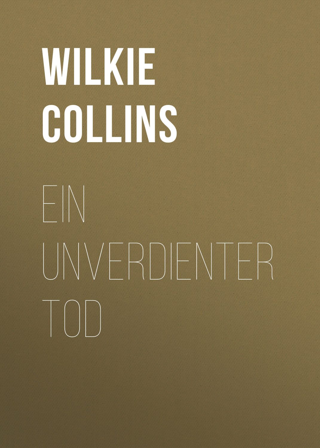 Обложка книги «Ein unverdienter Tod»
