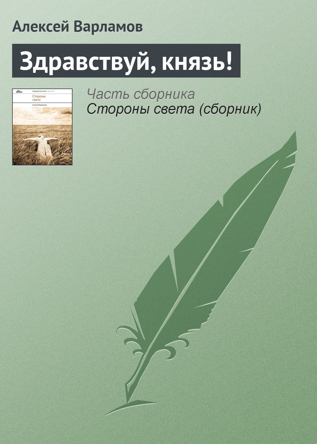 Обложка книги «Здравствуй, князь!»