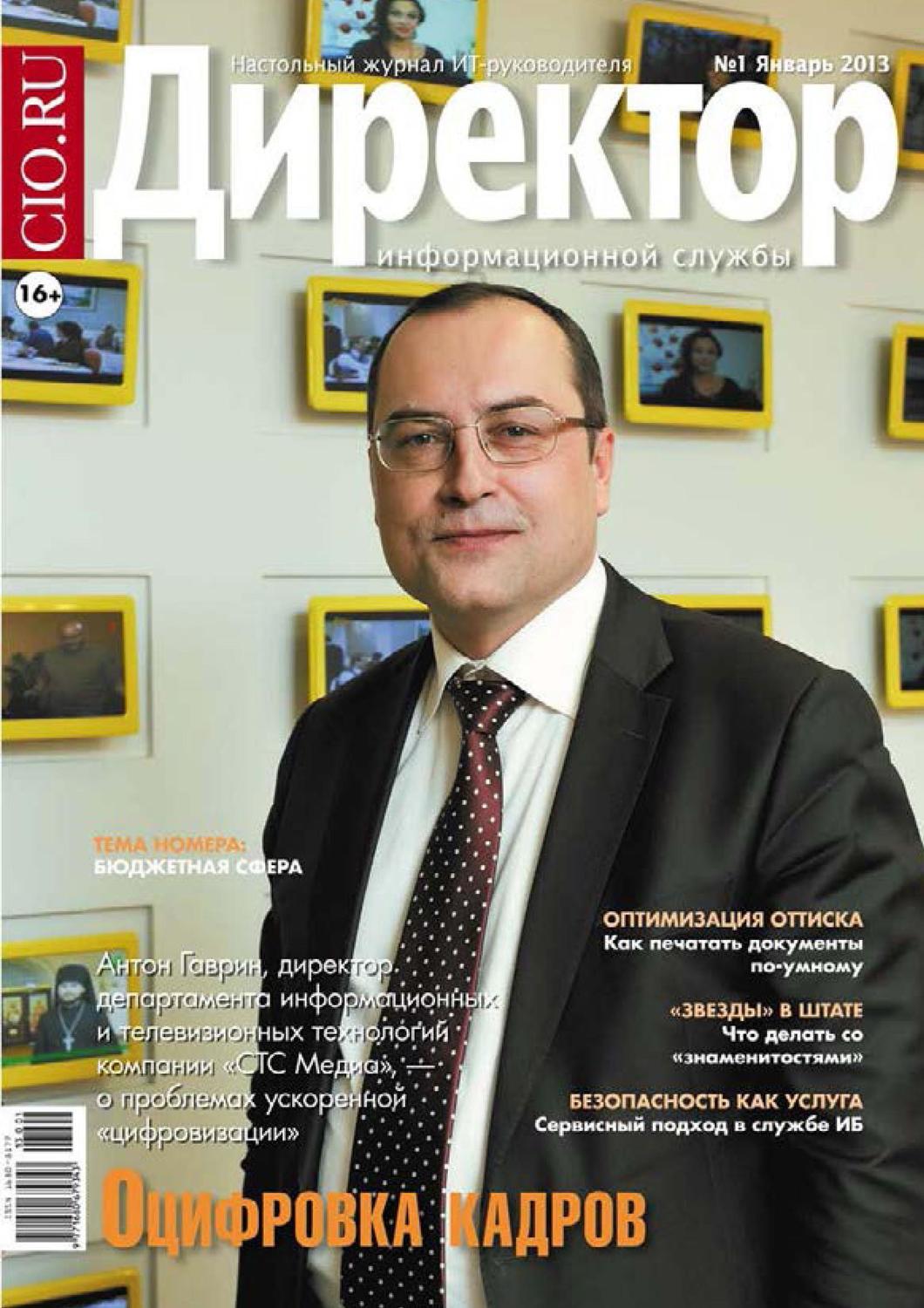 Обложка книги «Директор информационной службы №01/2013»