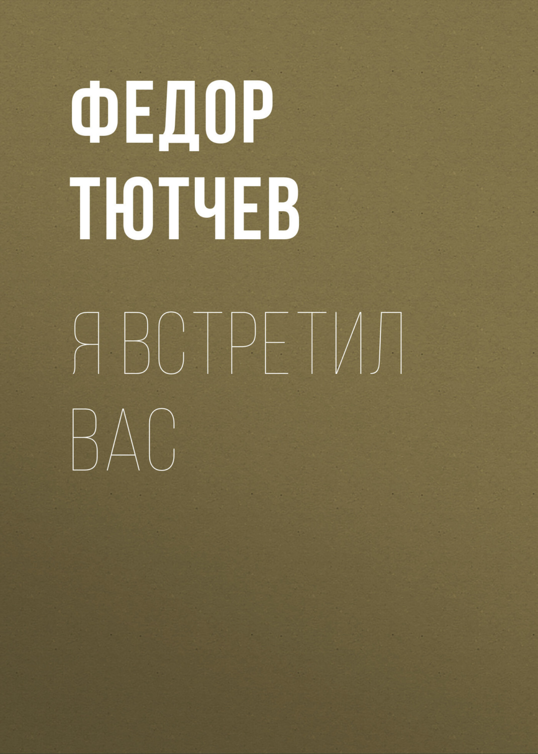 Обложка книги «Я встретил вас»