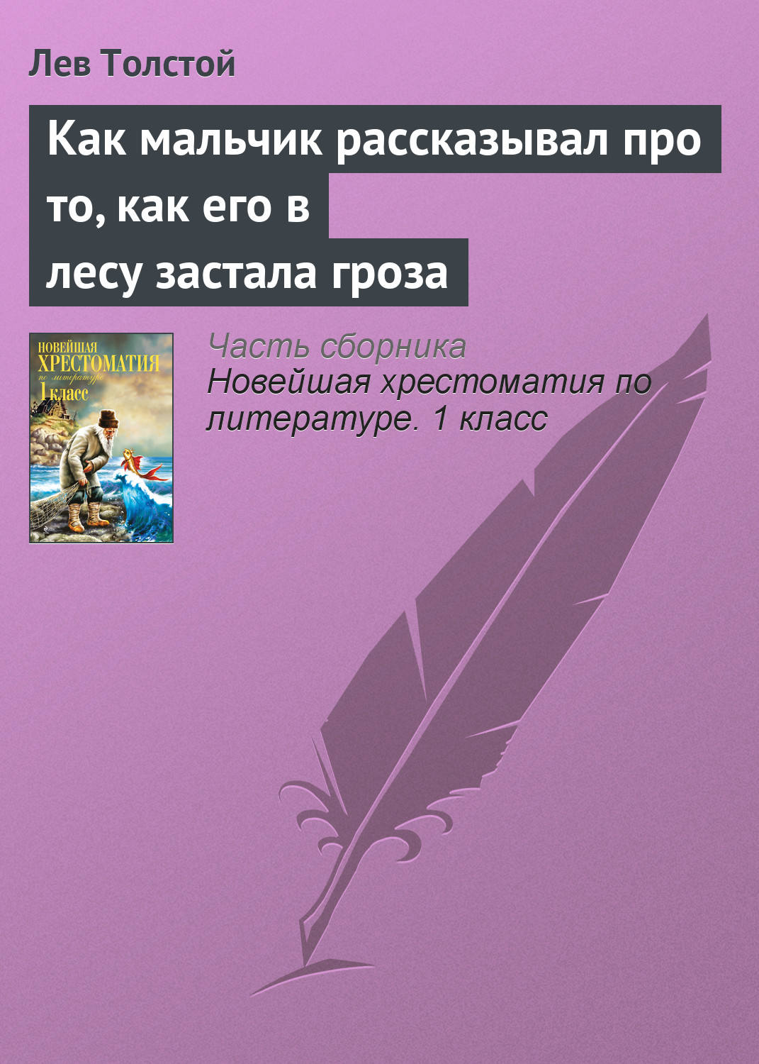 Обложка книги «Как мальчик рассказывал про то, как его в лесу застала гроза»