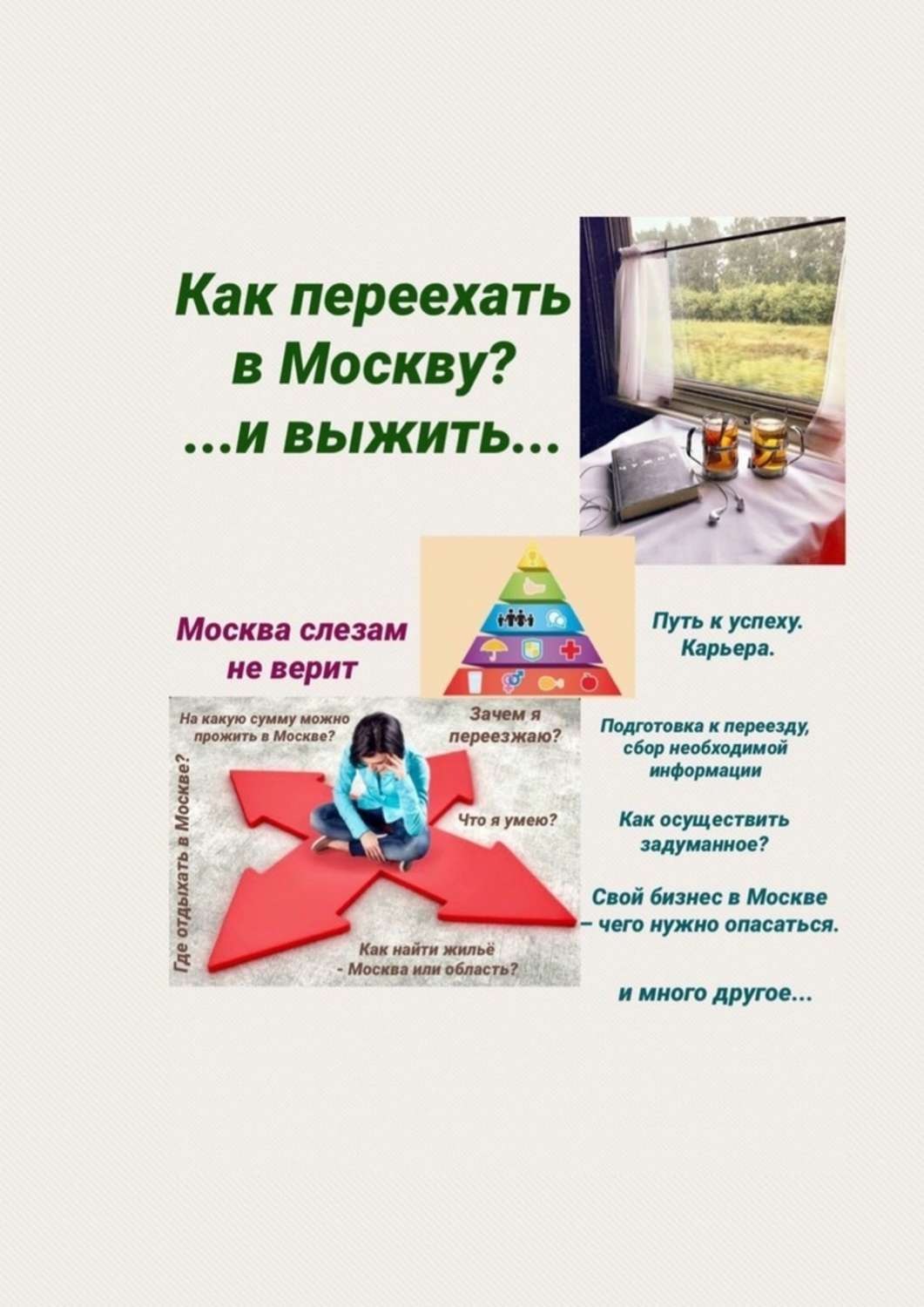 Обложка книги «Москва слезам не верит. Как переехать в Москву? И выжить…»