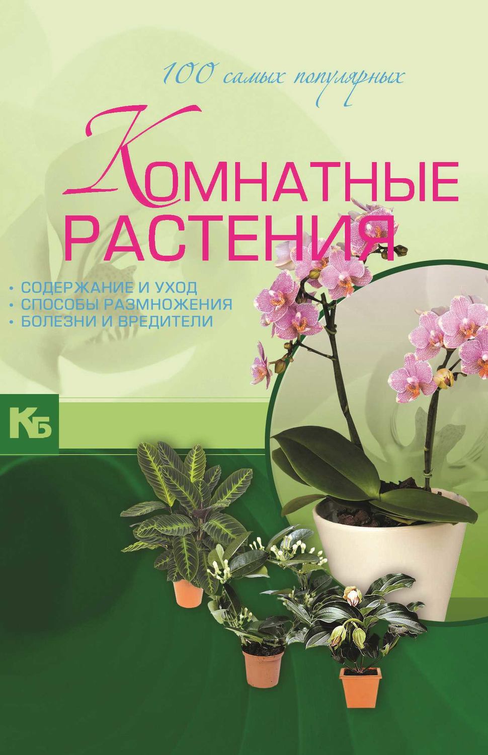 Обложка книги «Комнатные растения. 100 самых популярных. Содержание и уход. Способы размножения. Болезни и вредители»