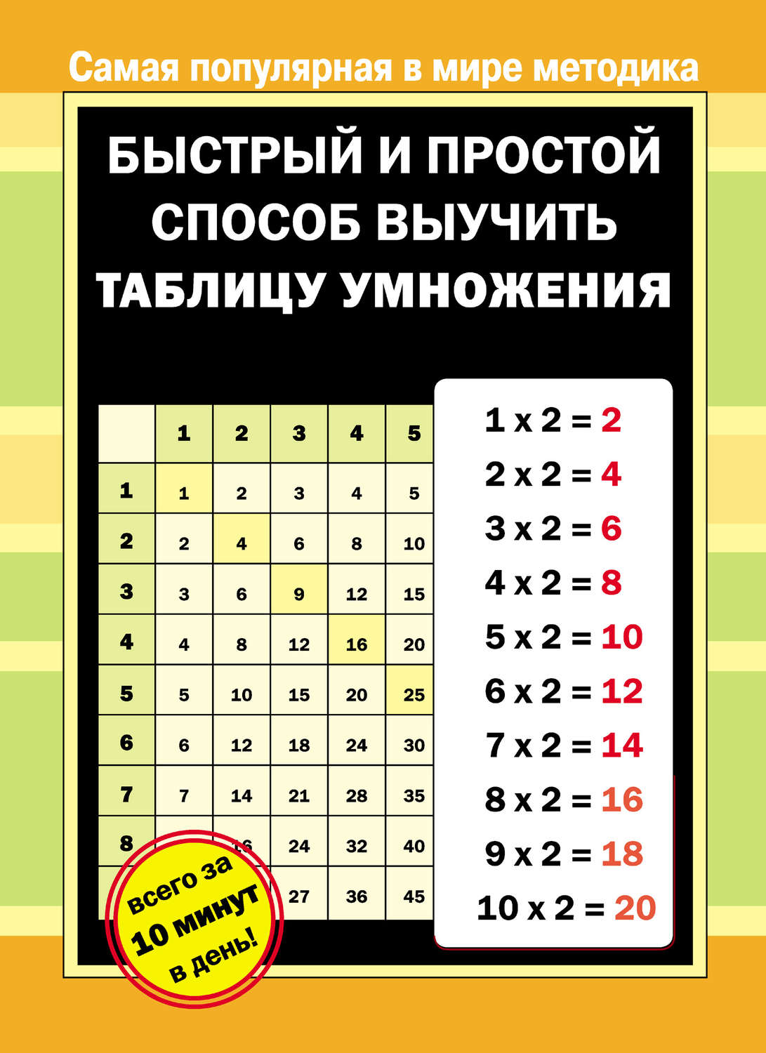Обложка книги «Быстрый и простой способ выучить таблицу умножения»