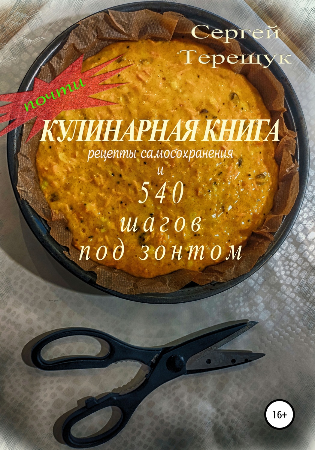 Обложка книги «Почти кулинарная книга с рецептами самосохранения и 540 шагов под зонтом»