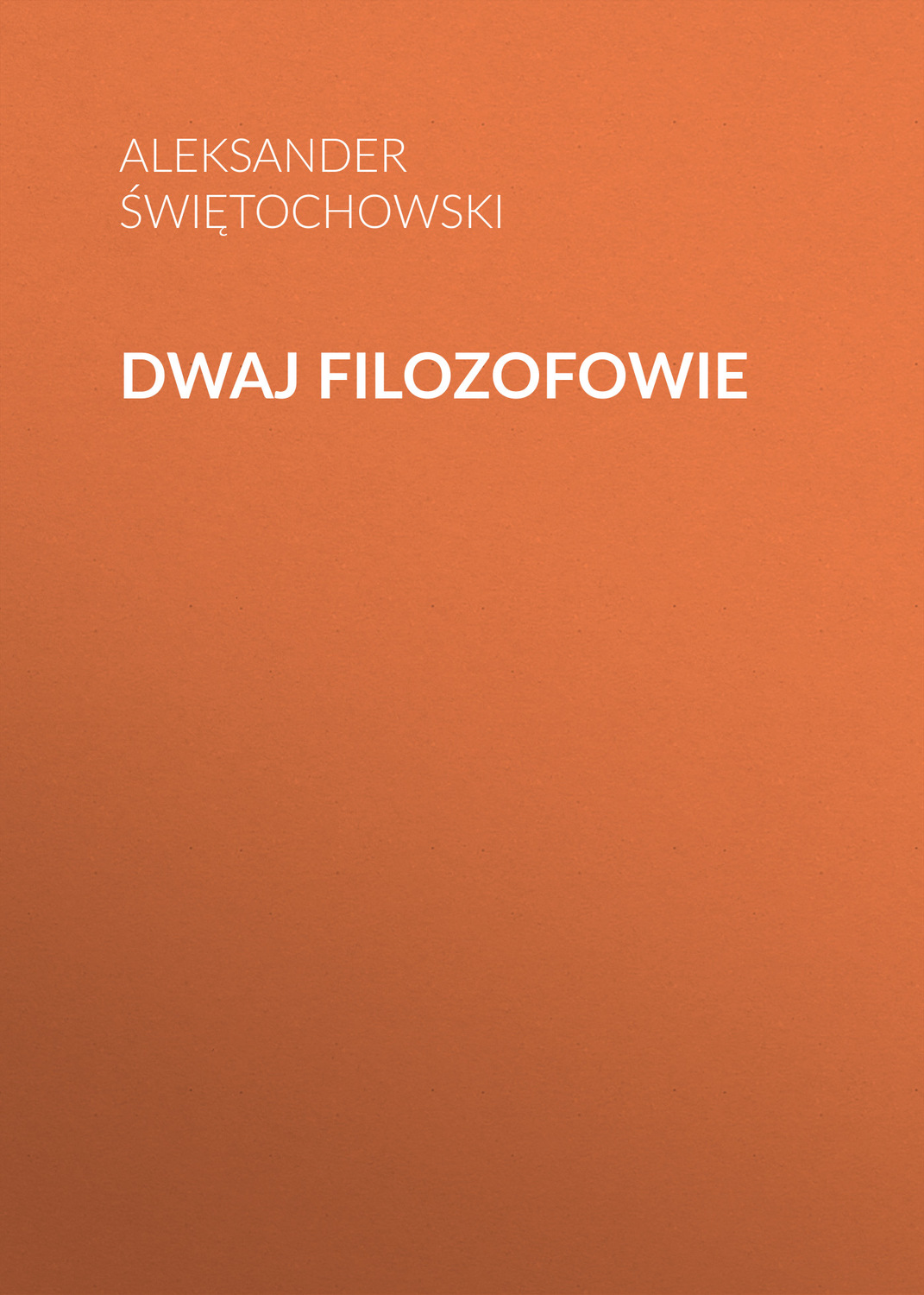 Обложка книги «Dwaj filozofowie»