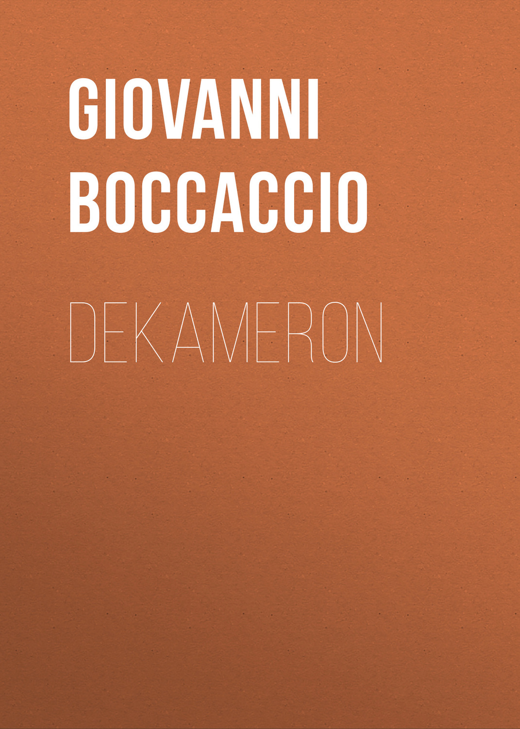 Обложка книги «Dekameron»