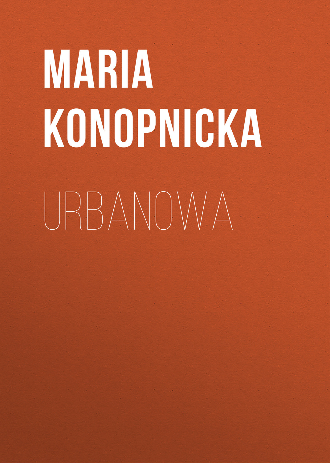 Обложка книги «Urbanowa»