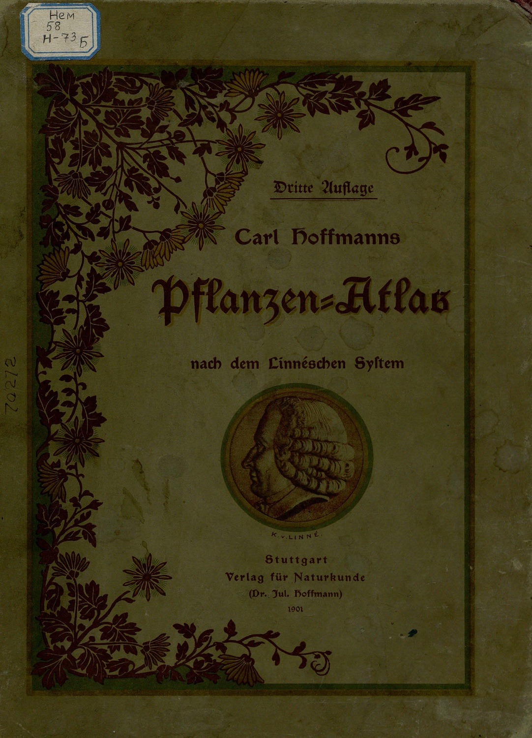 Обложка книги «Pflanzen-Atlas nach dem Linneschen System»