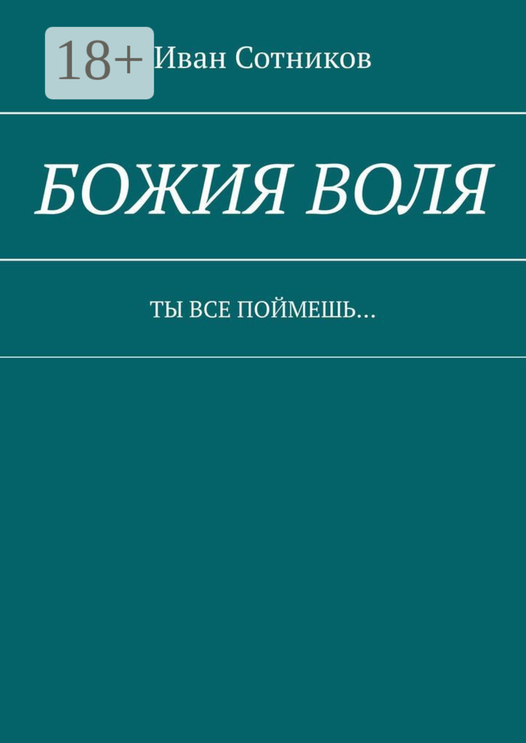 Обложка книги «Божия воля. Ты все поймешь…»