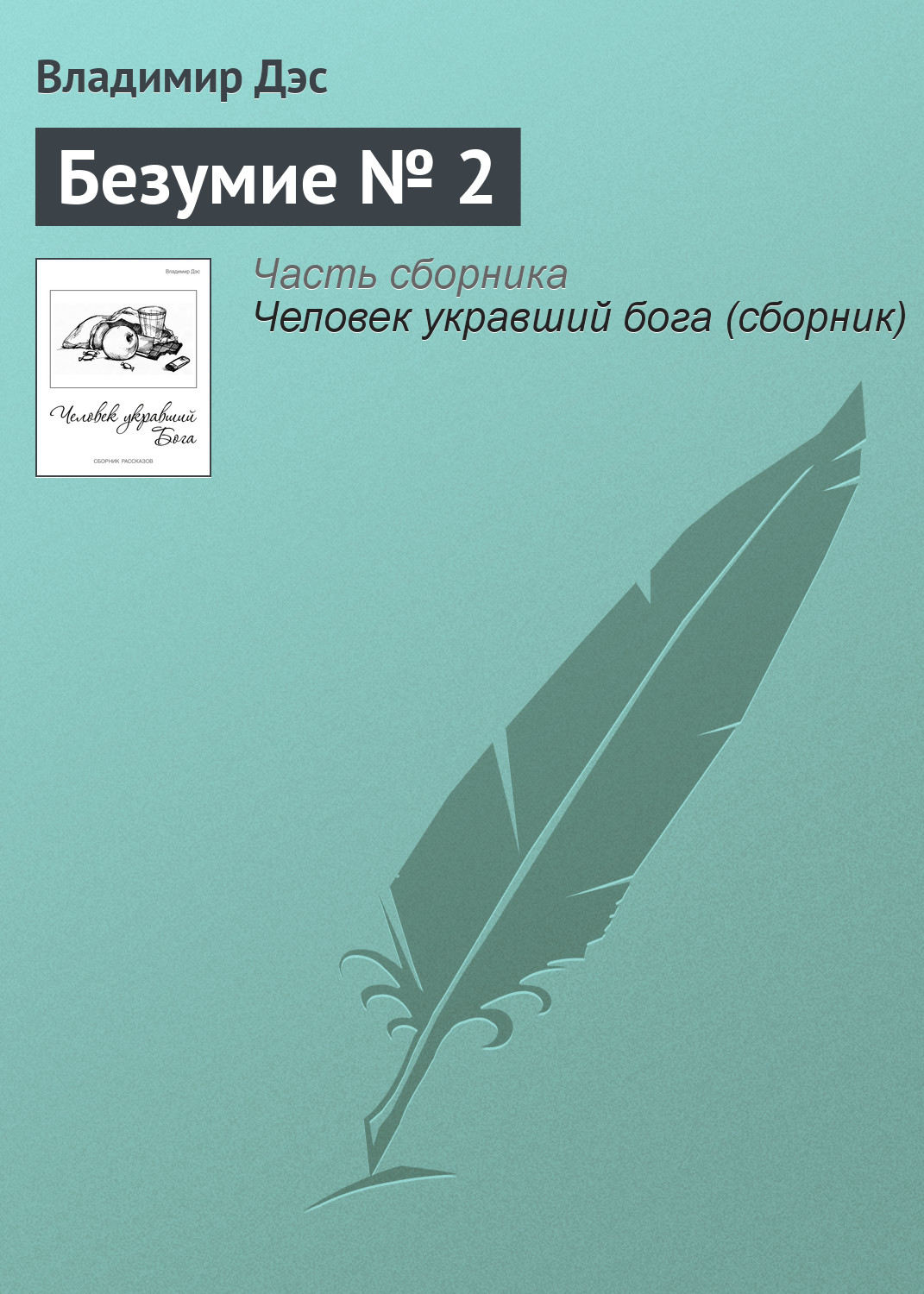 Обложка книги «Безумие № 2»