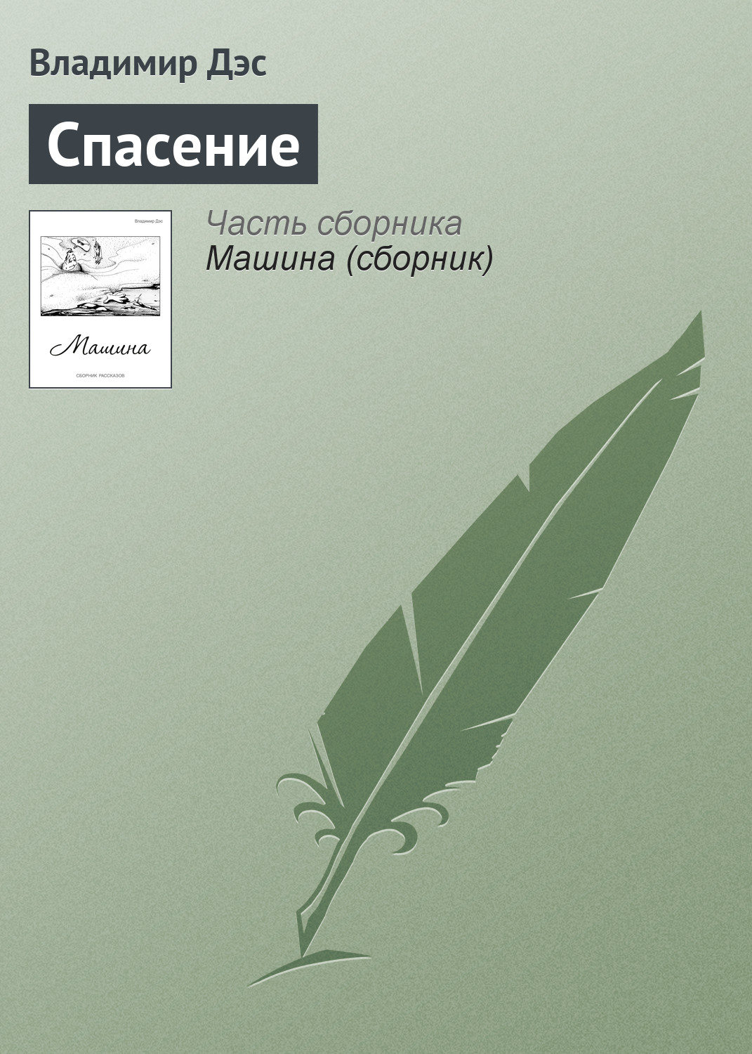 Обложка книги «Спасение»