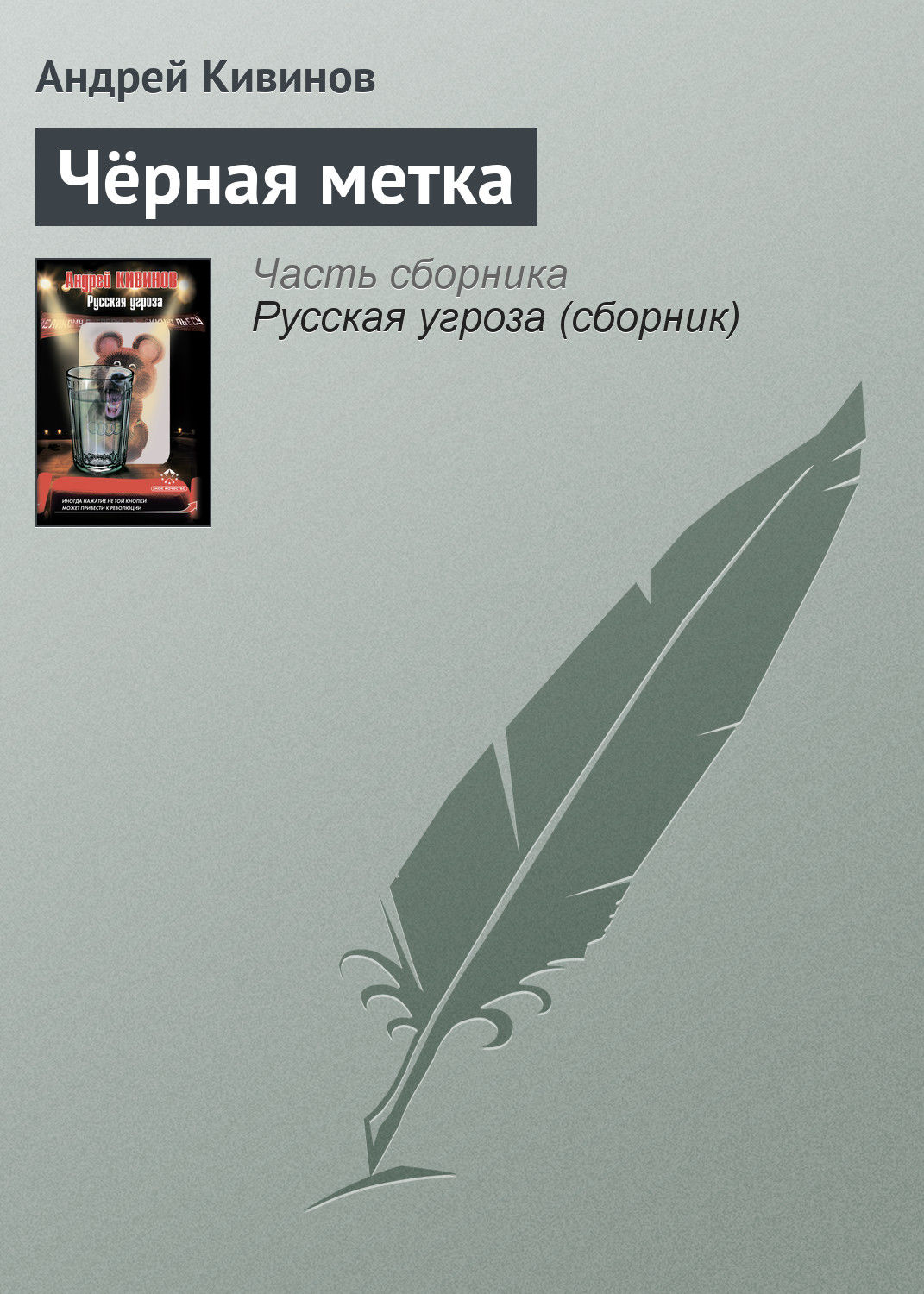 Обложка книги «Чёрная метка»