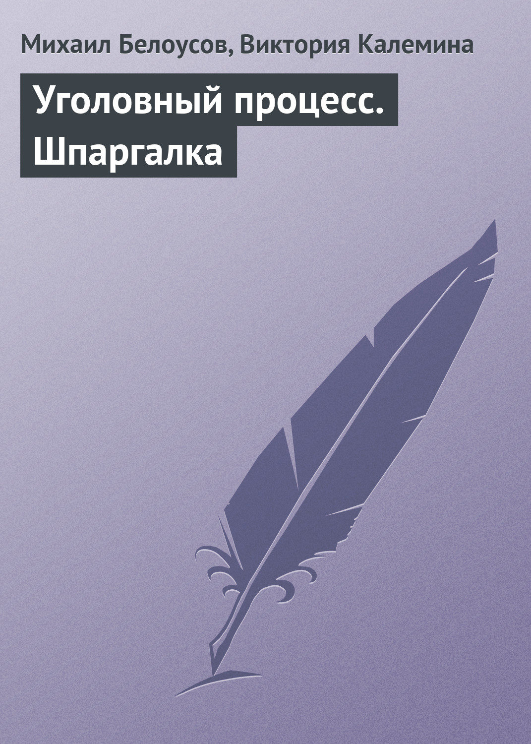 Обложка книги «Уголовный процесс. Шпаргалка»
