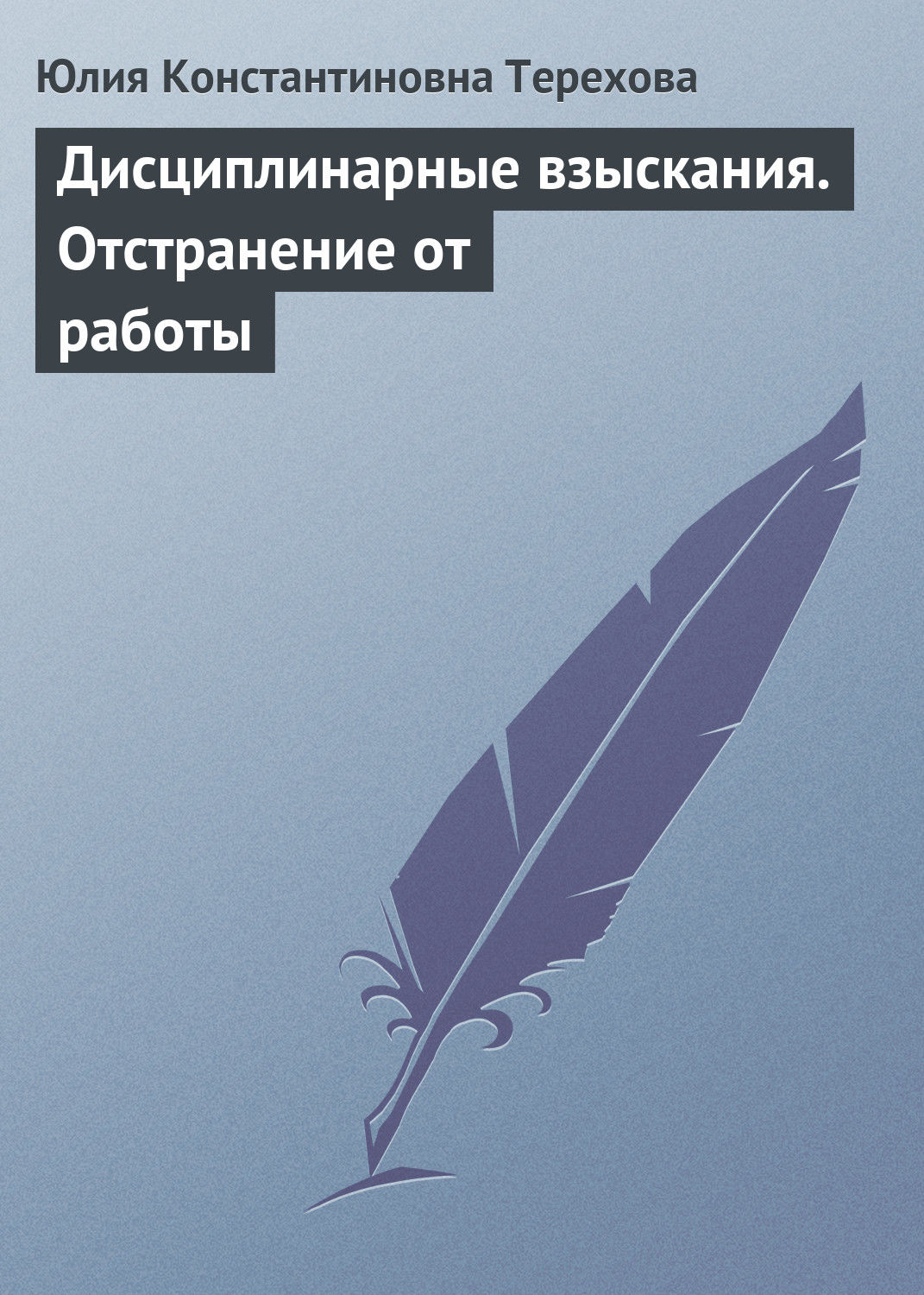 Обложка книги «Дисциплинарные взыскания. Отстранение от работы»