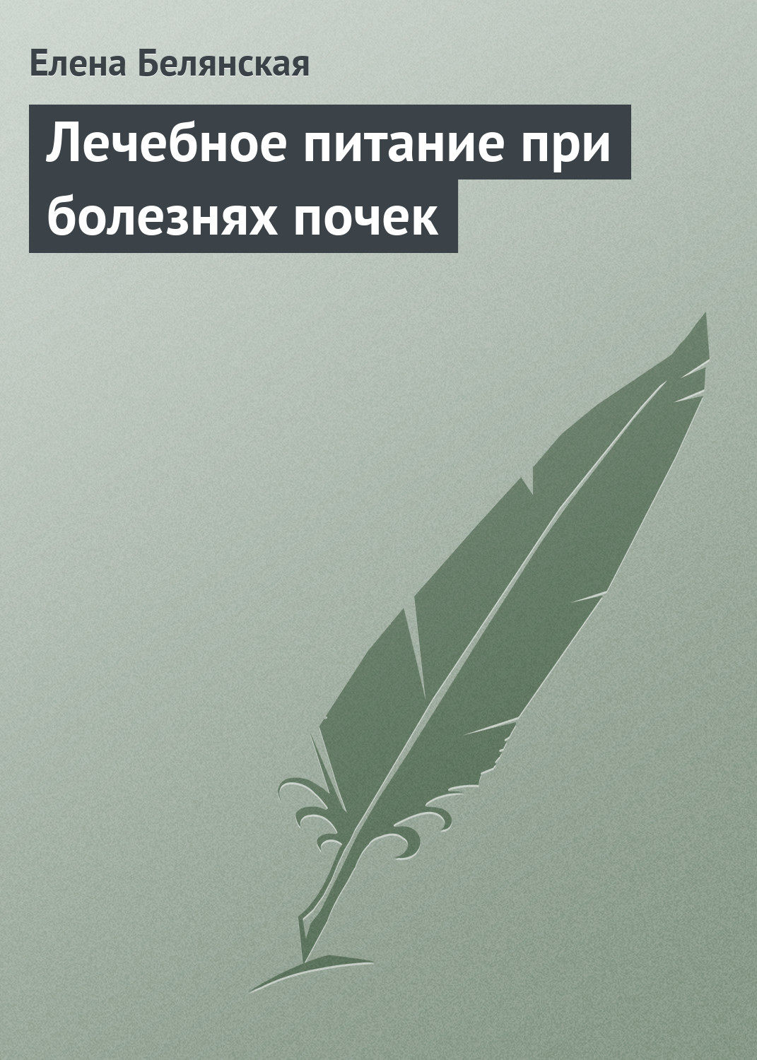 Обложка книги «Лечебное питание при болезнях почек»