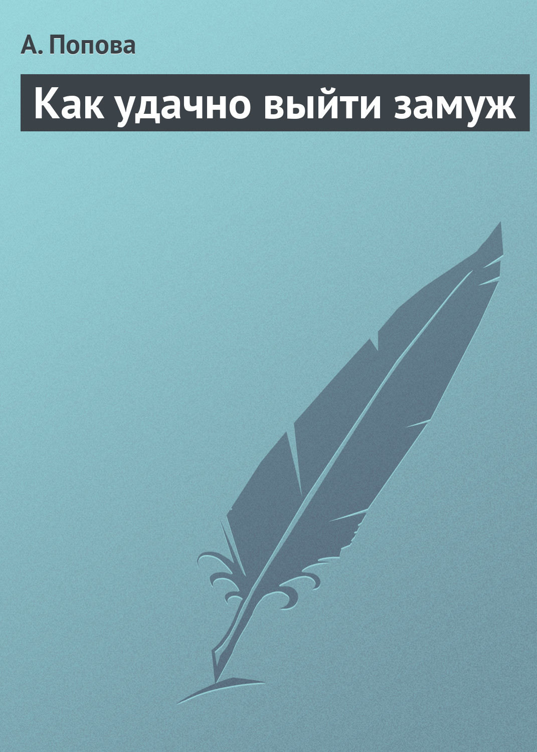 Обложка книги «Как удачно выйти замуж»