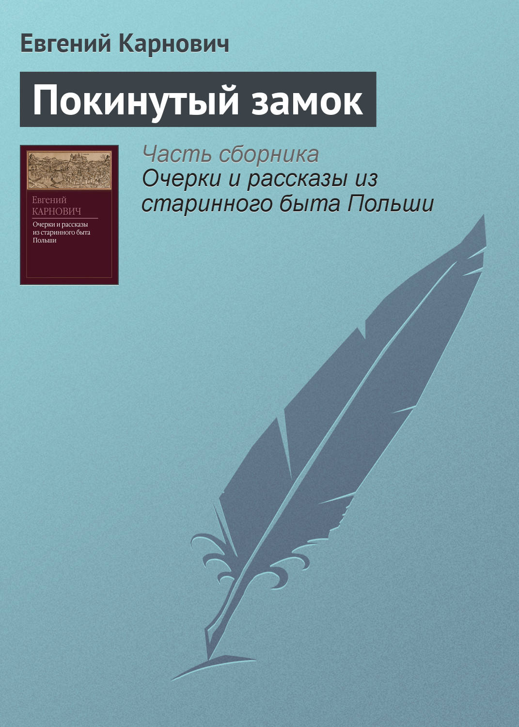 Обложка книги «Покинутый замок»