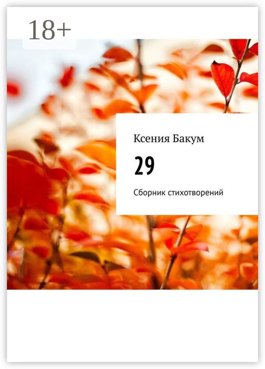 Обложка книги «29. Сборник стихотворений»