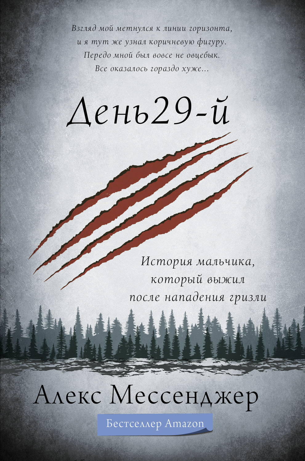 Обложка книги «День 29-й. История мальчика, который выжил после нападения гризли»