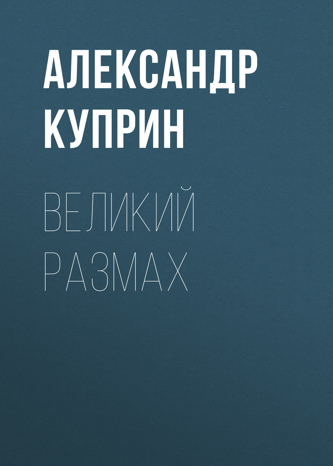 Обложка книги «Великий размах»
