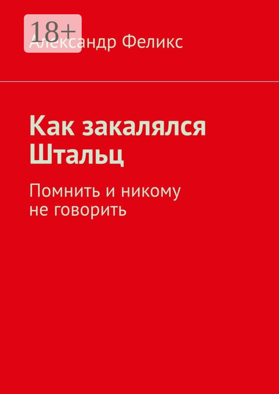 Обложка книги «Как закалялся Штальц. Помнить и никому не говорить»