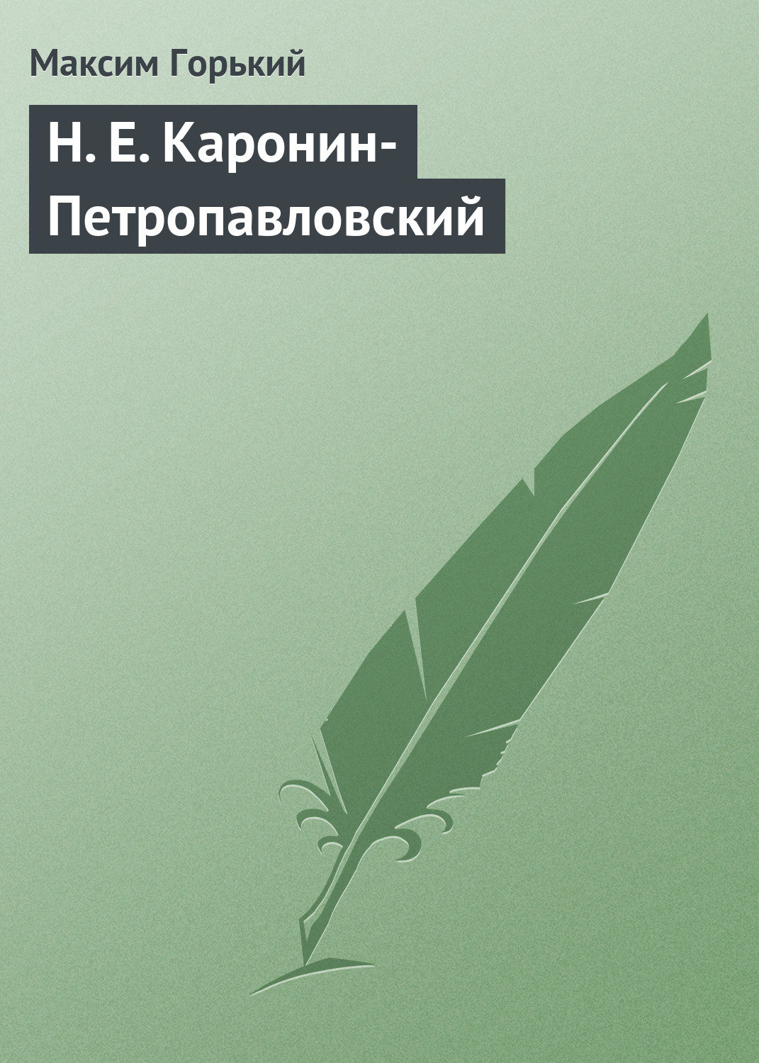 Обложка книги «Н. Е. Каронин-Петропавловский»