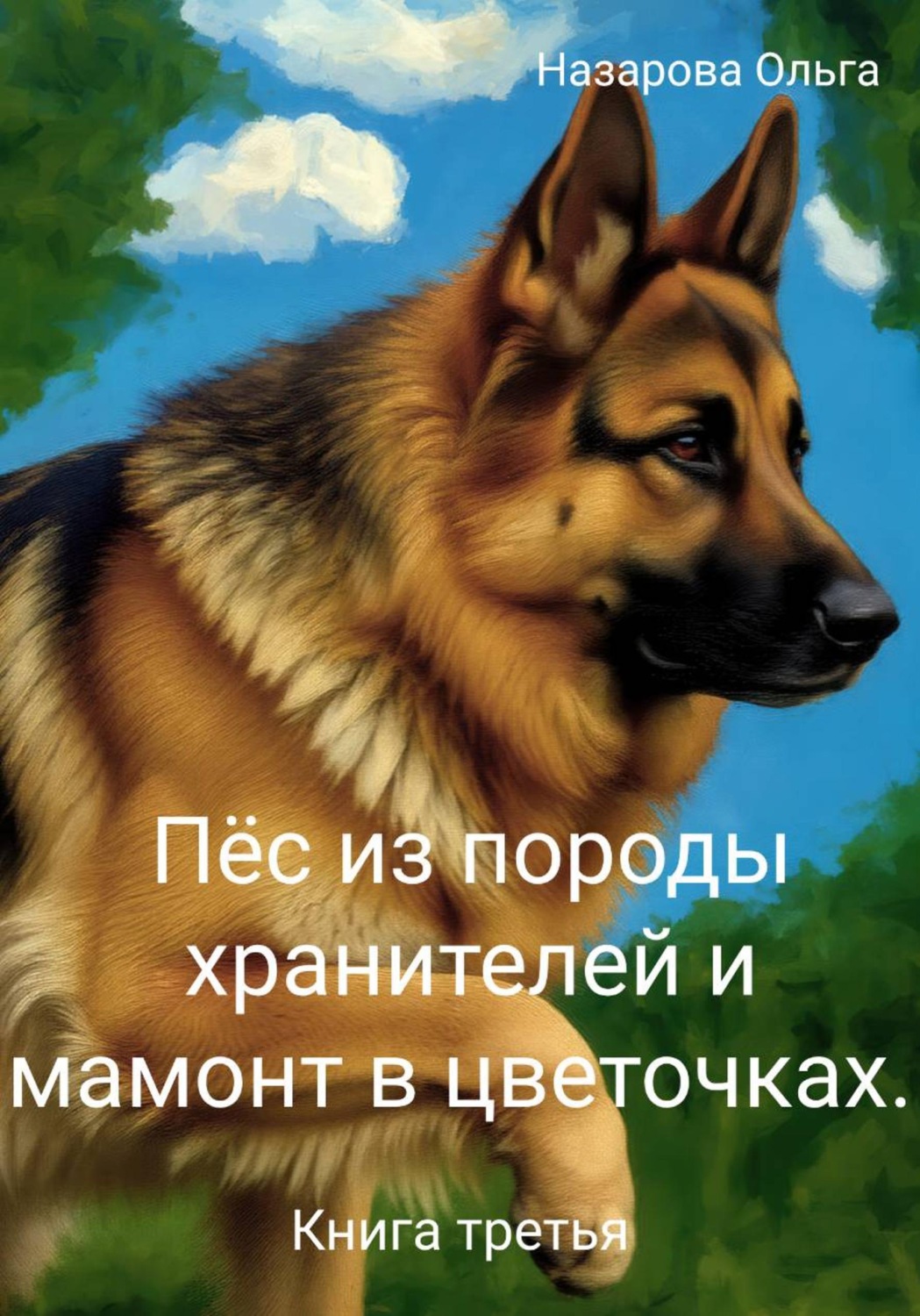 Обложка книги «Пёс из породы хранителей и мамонт в цветочках. Книга третья»