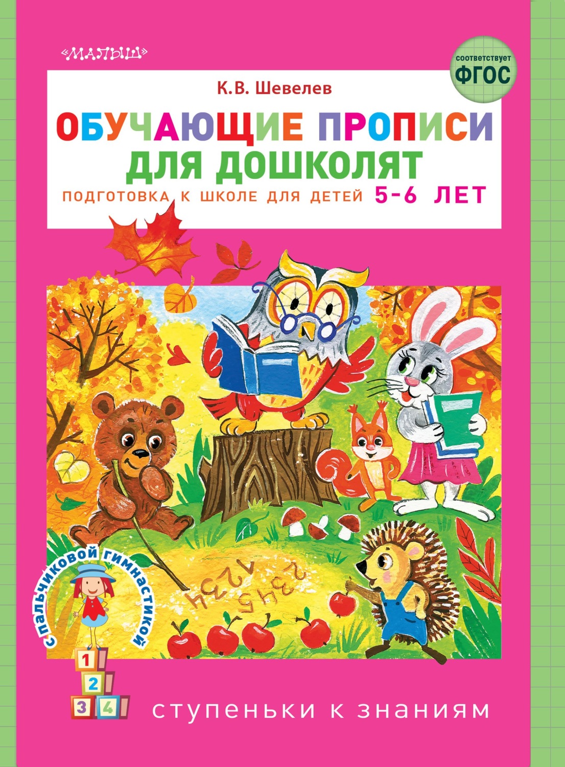 Обложка книги «Обучающие прописи для дошколят. Подготовка к школе детей 5–6 лет»