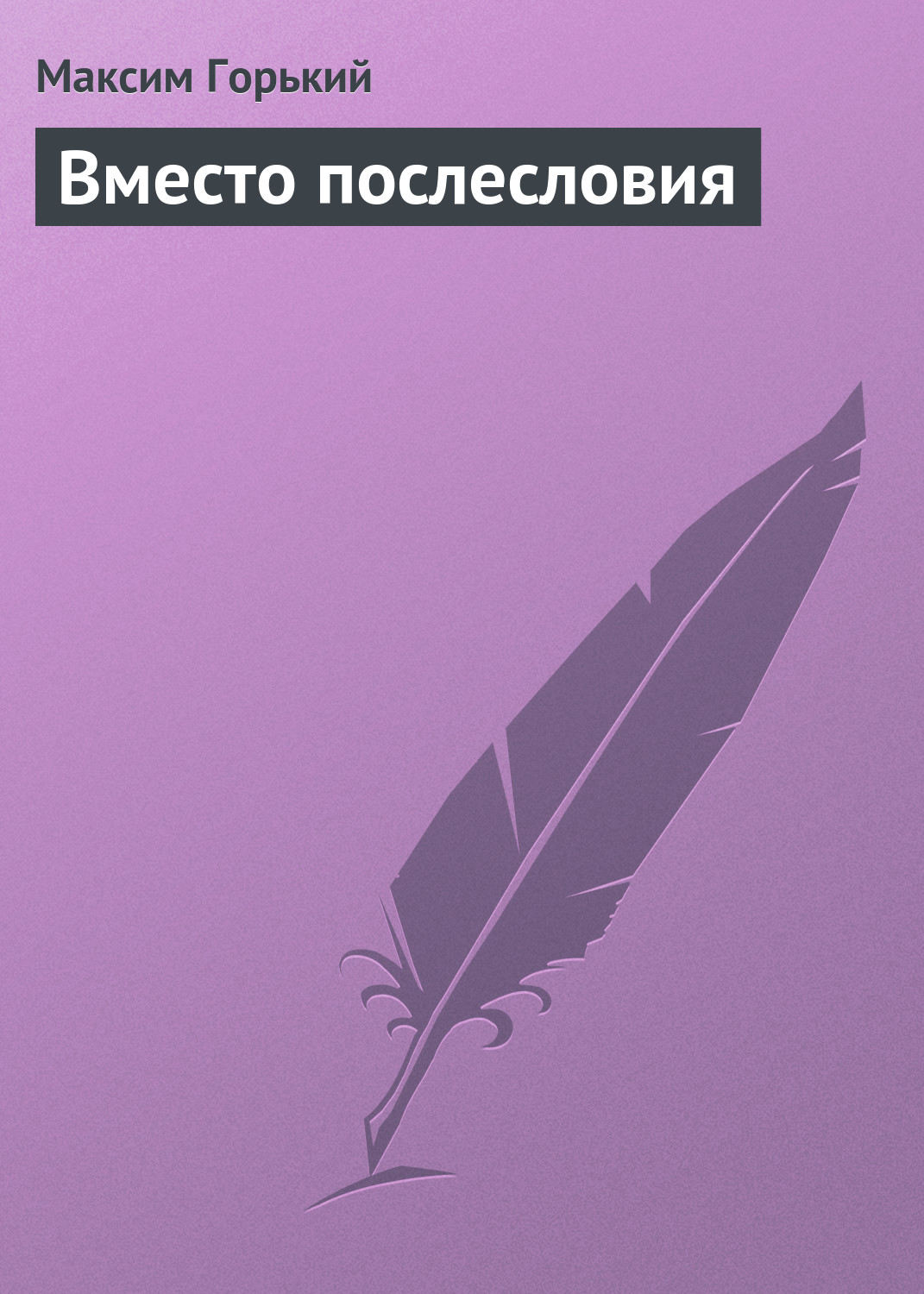 Обложка книги «Вместо послесловия»