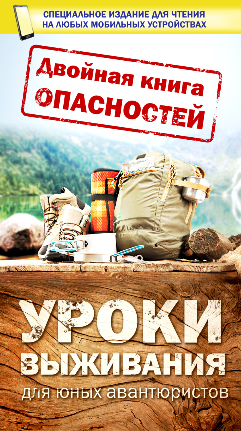 Обложка книги «Двойная книга опасностей. Уроки выживания юных авантюристов»