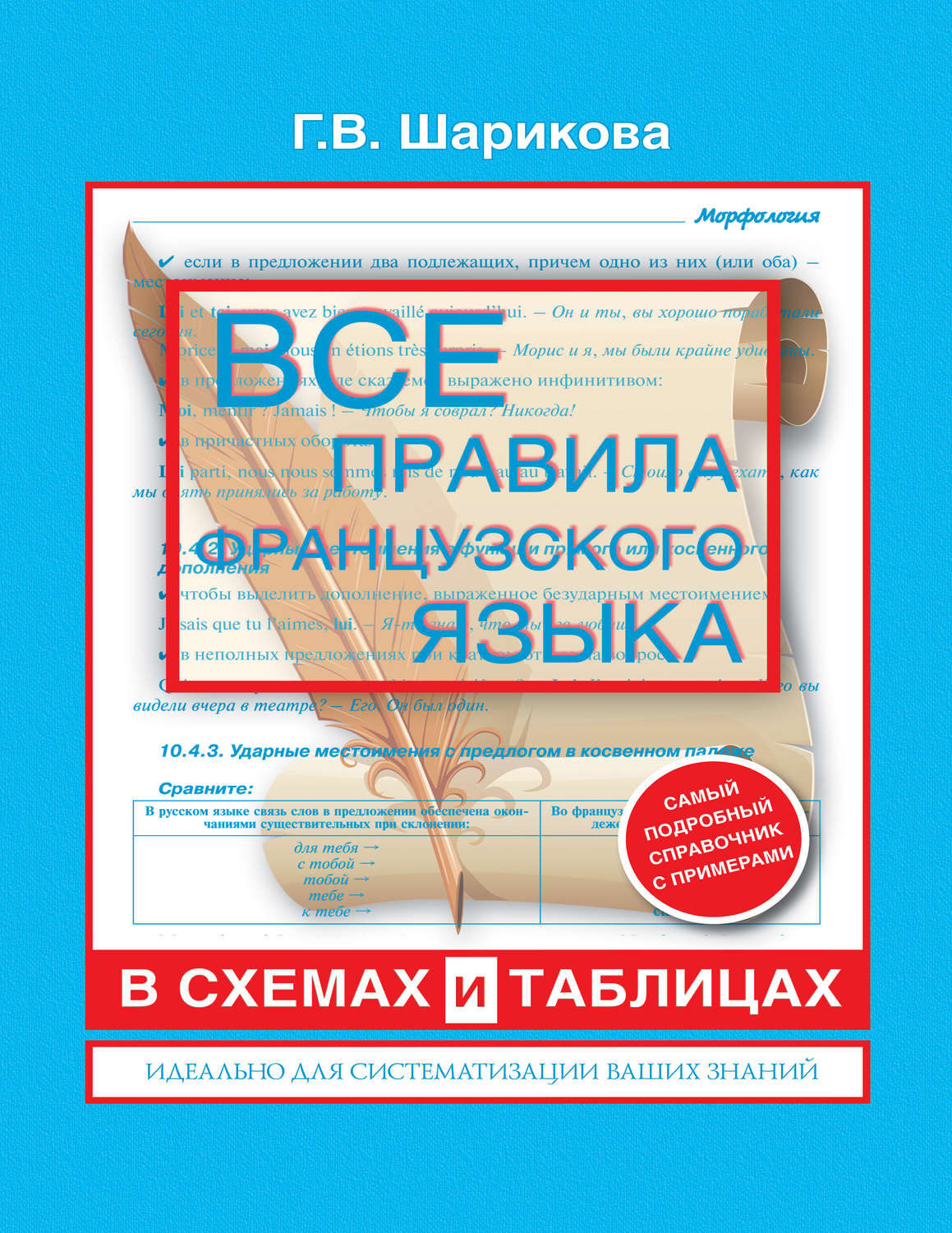 Обложка книги «Все правила французского языка в схемах и таблицах: справочник по грамматике»
