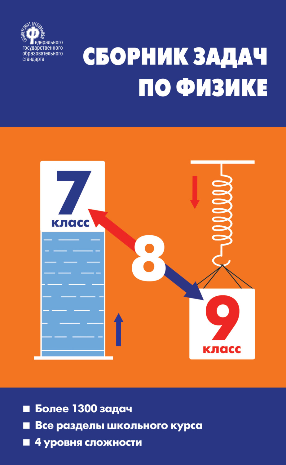 Обложка книги «Сборник задач по физике. 7–9 классы»