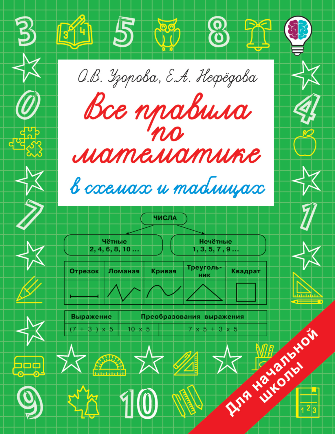 Обложка книги «Все правила по математике в схемах и таблицах. Для начальной школы»
