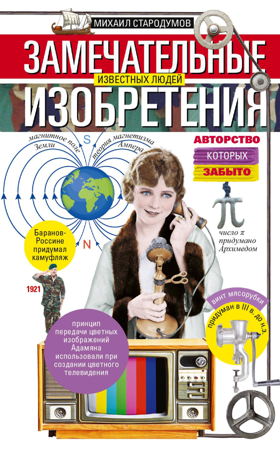 Обложка книги «Замечательные изобретения известных людей авторство которых забыто»