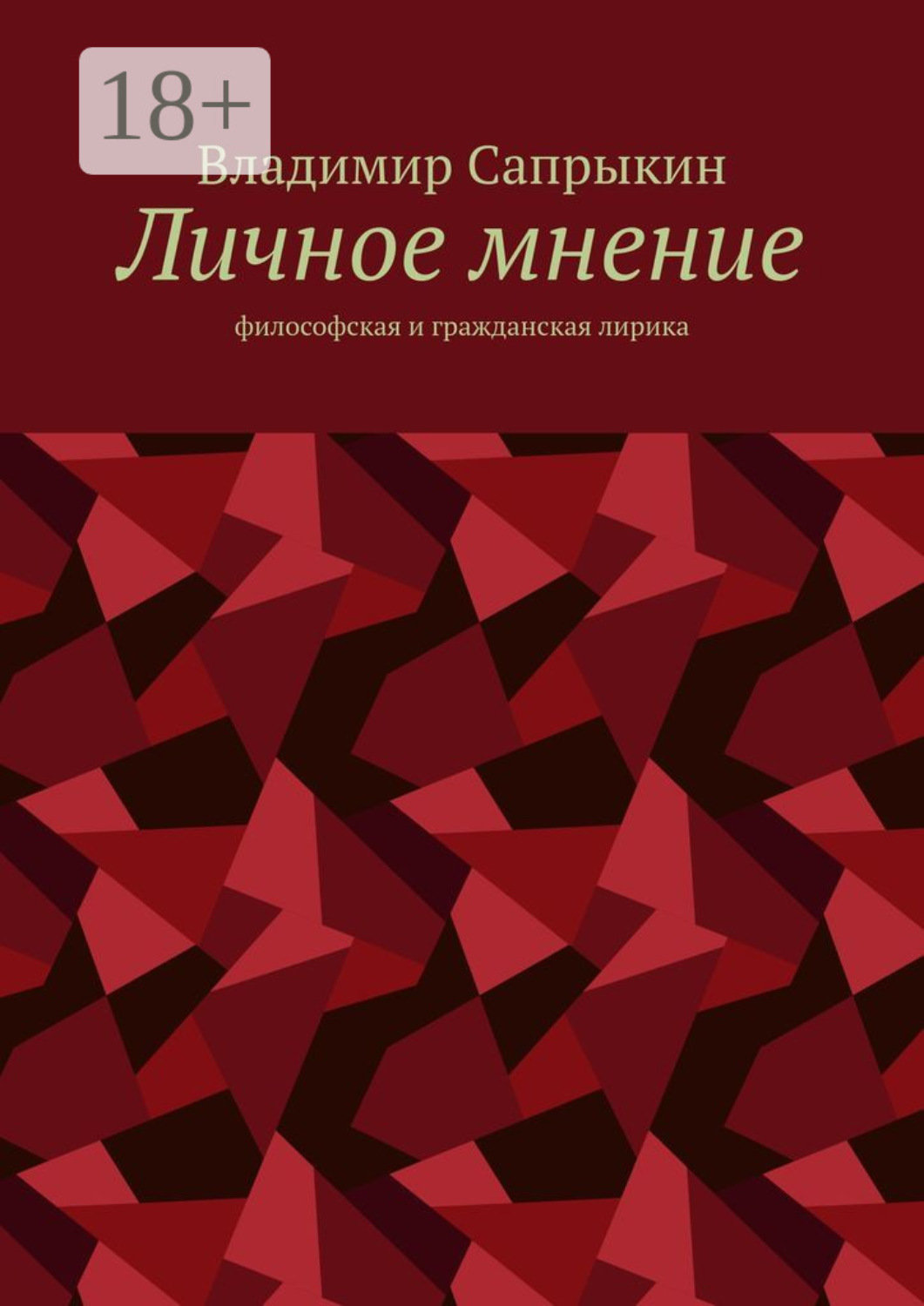 Обложка книги «Личное мнение. Философская и гражданская лирика»