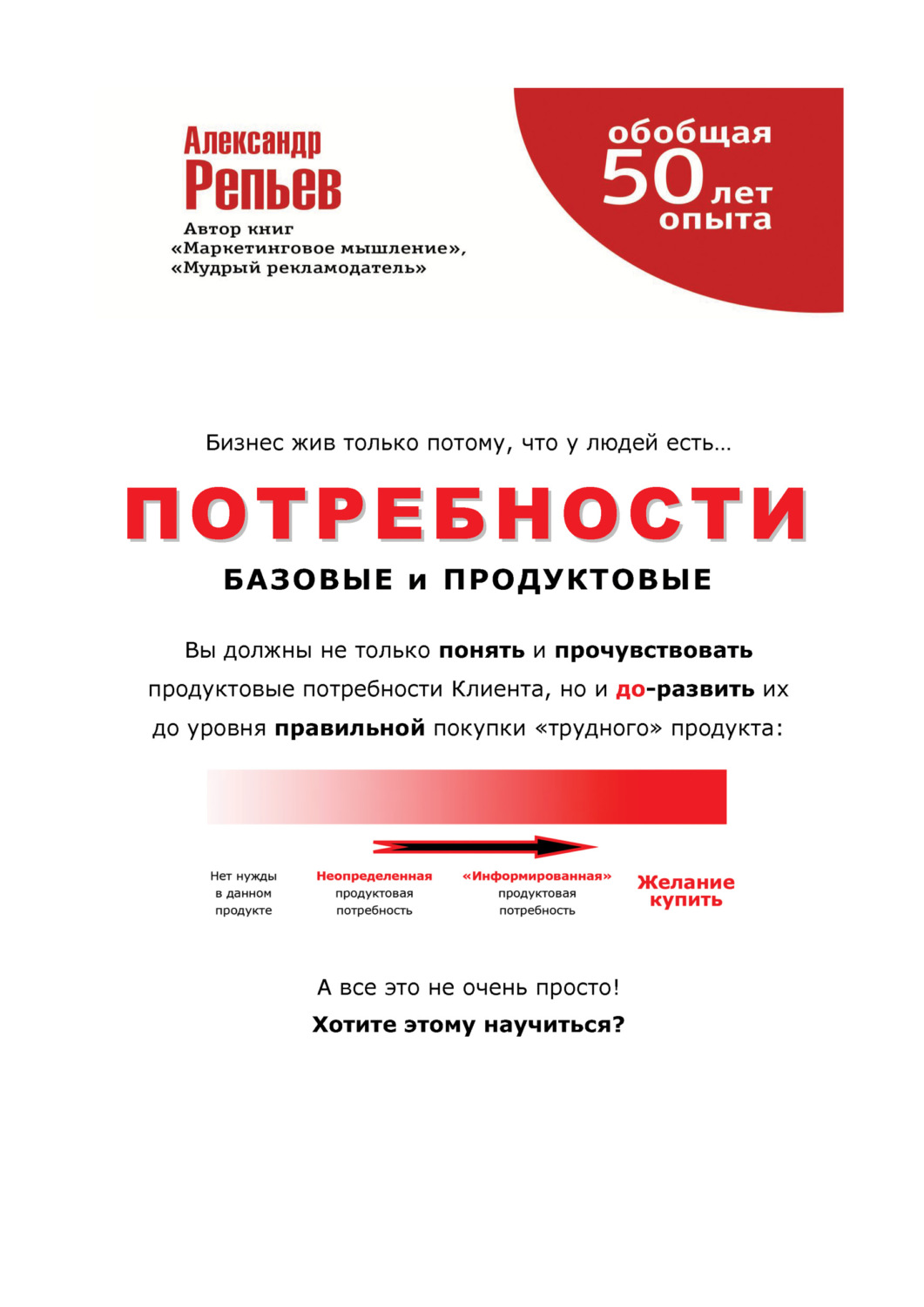Обложка книги «Потребности: базовые и продуктовые»