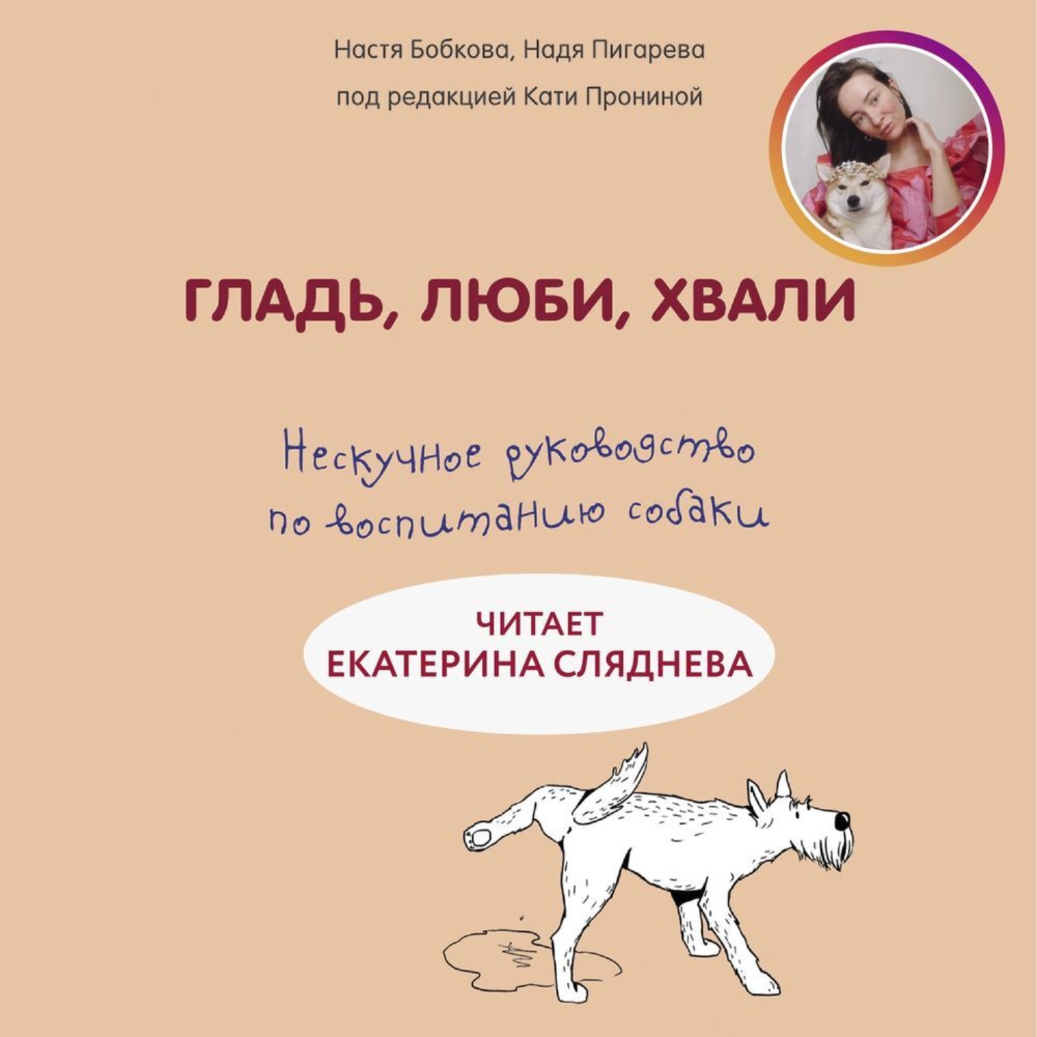 Обложка книги «Гладь, люби, хвали: нескучное руководство по воспитанию собаки»