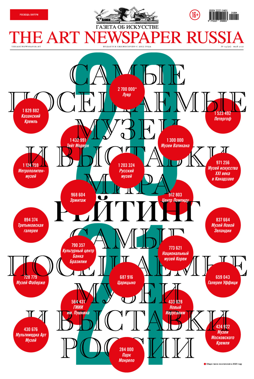 Обложка книги «The Art Newspaper Russia №4 / май 2021»