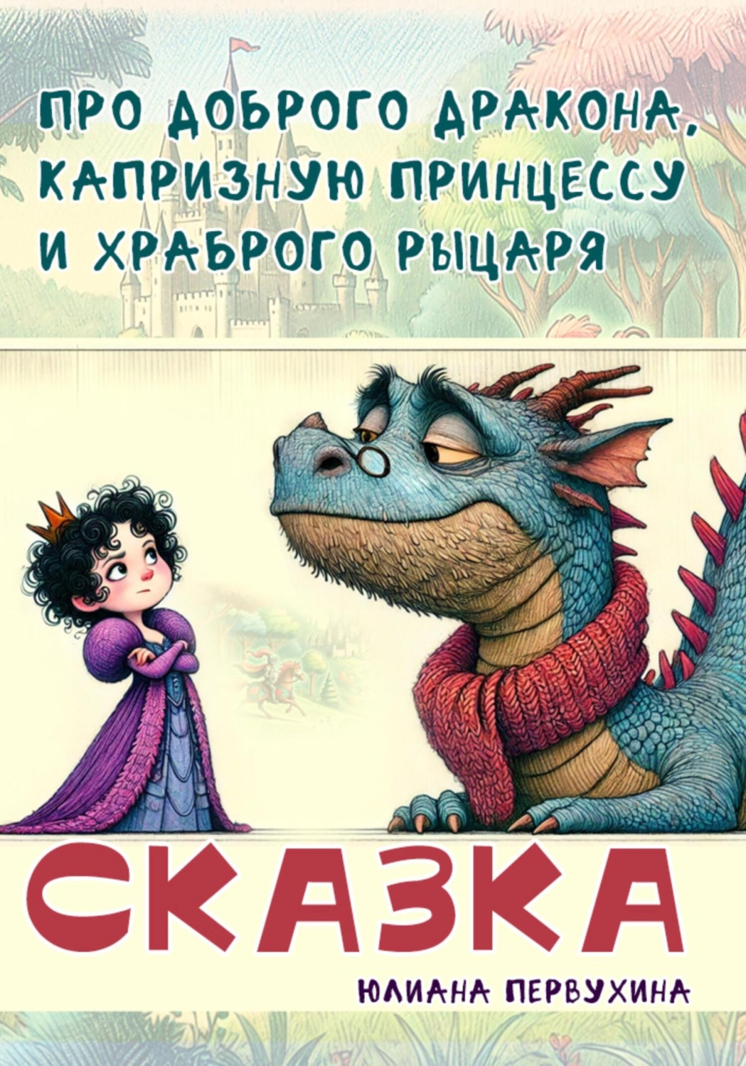 Обложка книги «Сказка про доброго Дракона, капризную принцессу и храброго рыцаря»