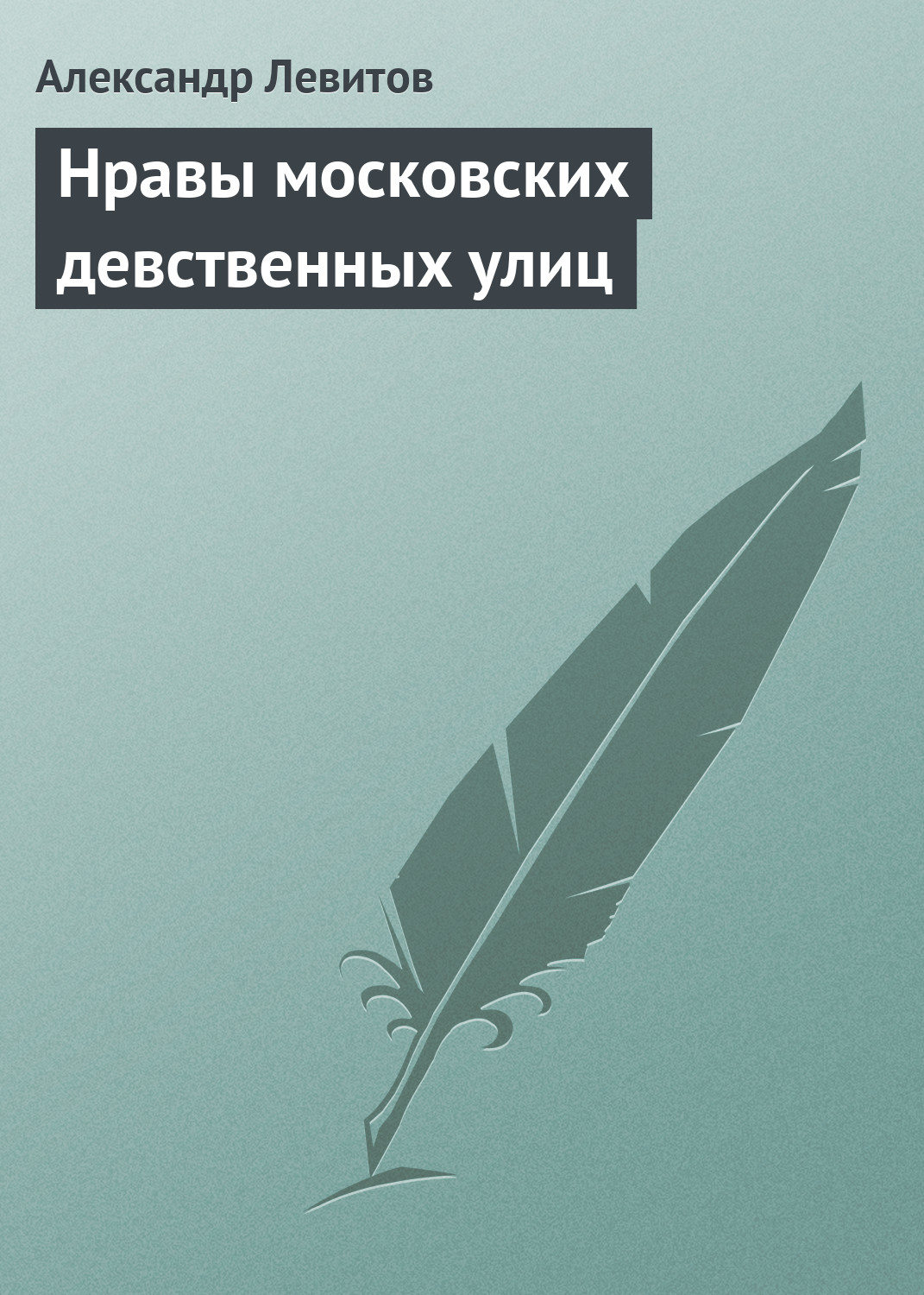 Обложка книги «Нравы московских девственных улиц»