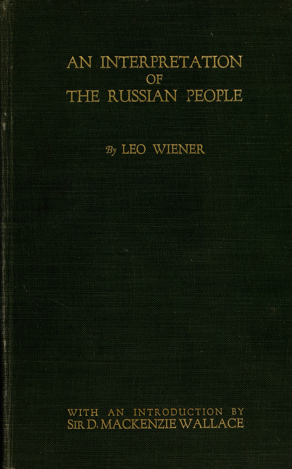 Обложка книги «An interpretation of the Russian people = Толкование русского народа»