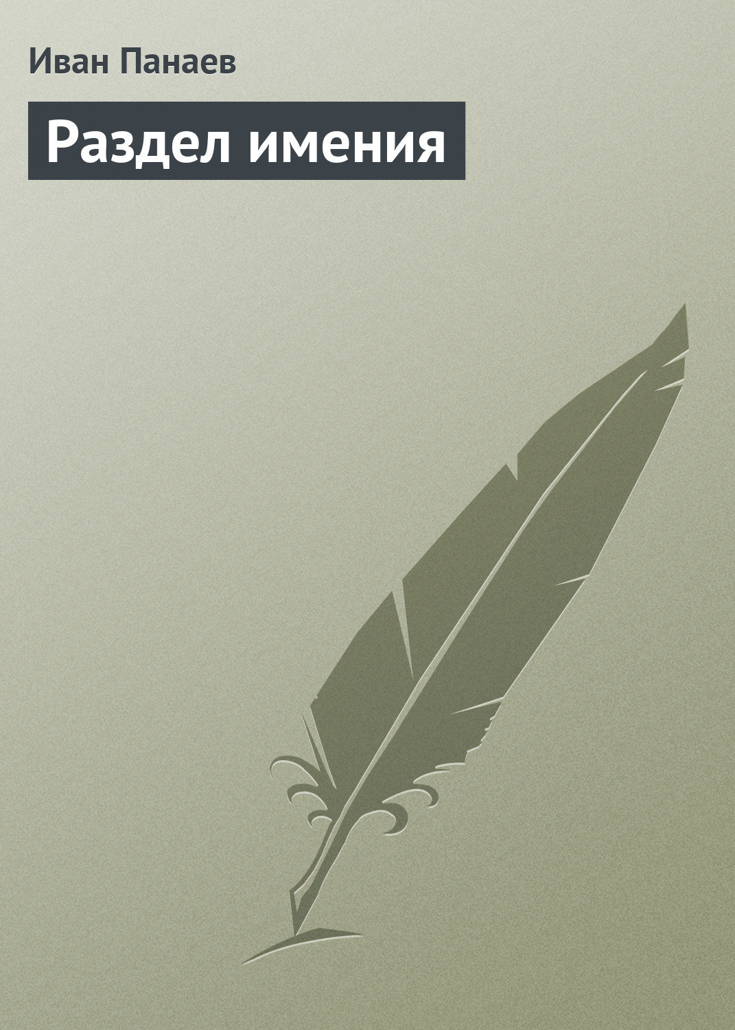 Обложка книги «Раздел имения»