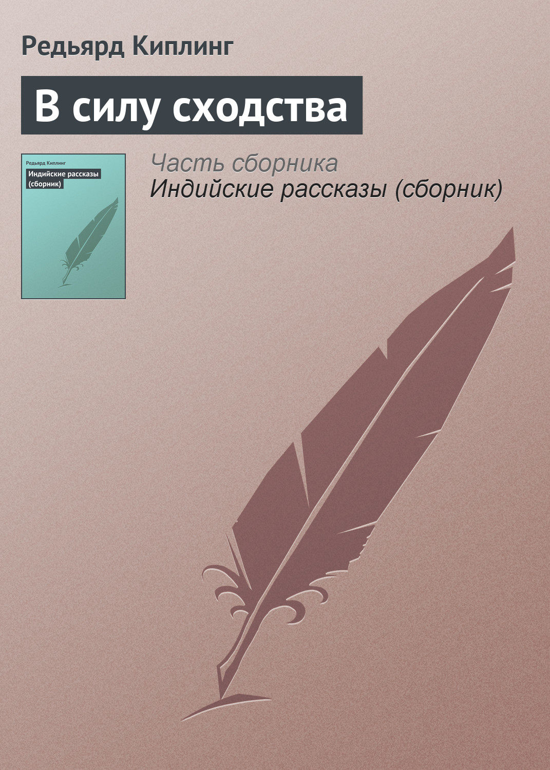 Обложка книги «В силу сходства»