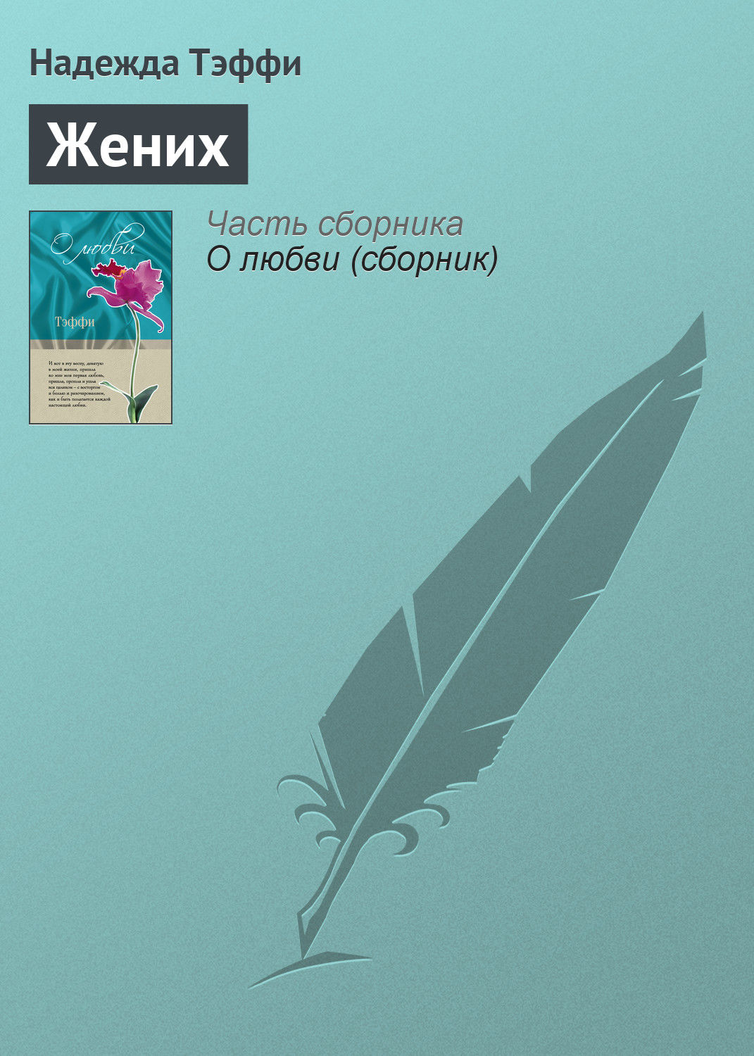 Обложка книги «Жених»
