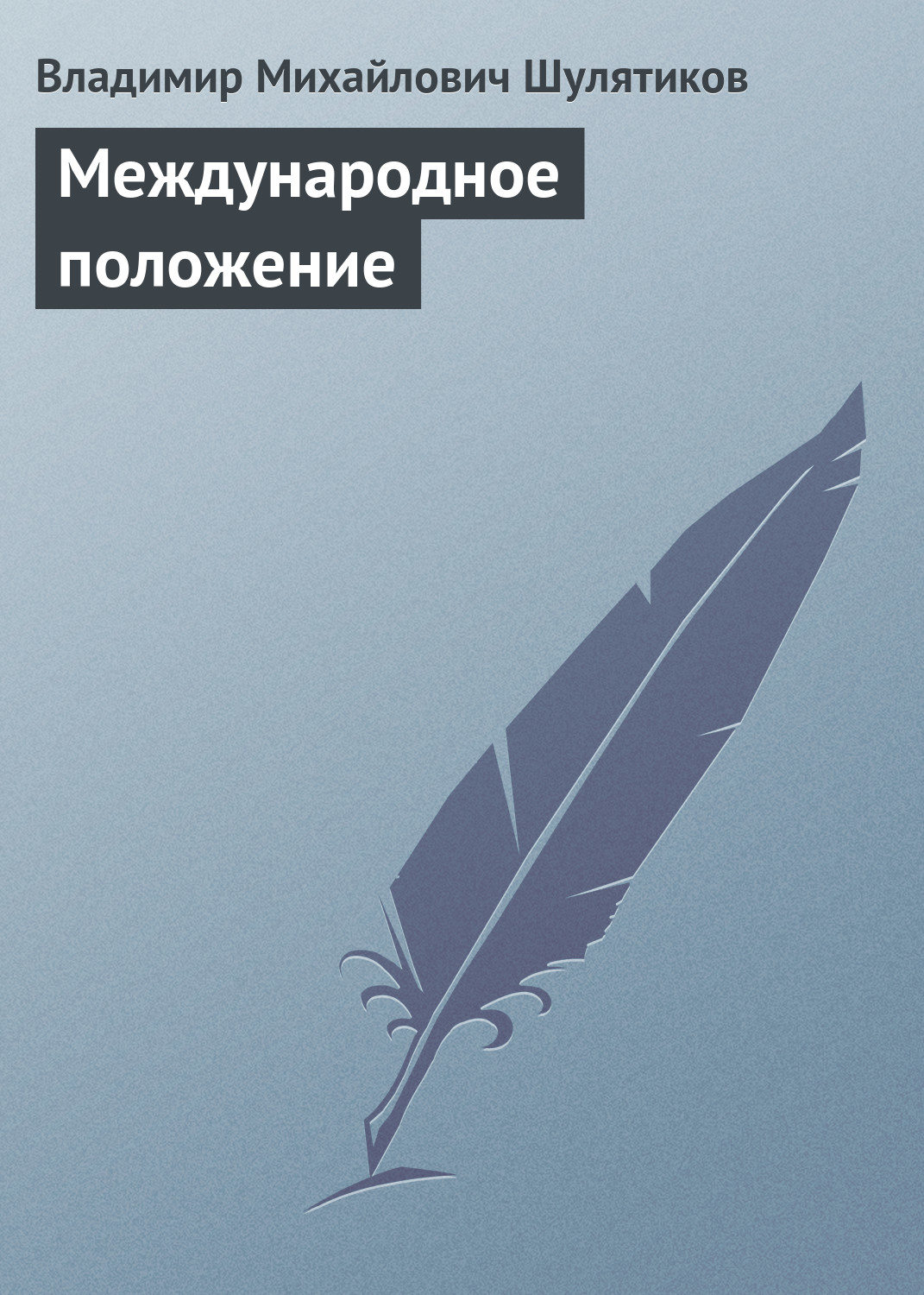 Обложка книги «Международное положение»