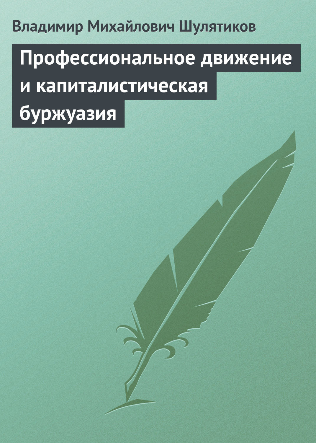 Обложка книги «Профессиональное движение и капиталистическая буржуазия»