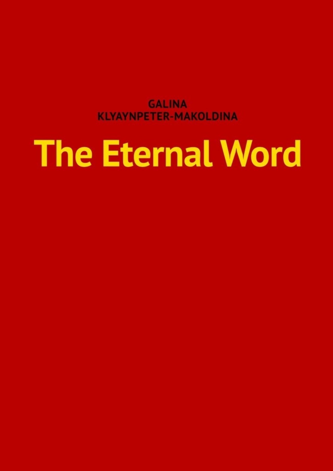 Обложка книги «The Eternal Word»